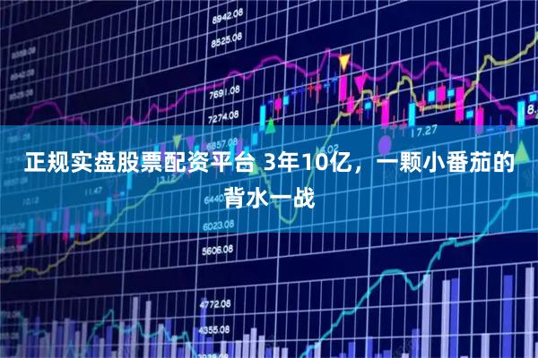 正规实盘股票配资平台 3年10亿，一颗小番茄的背水一战